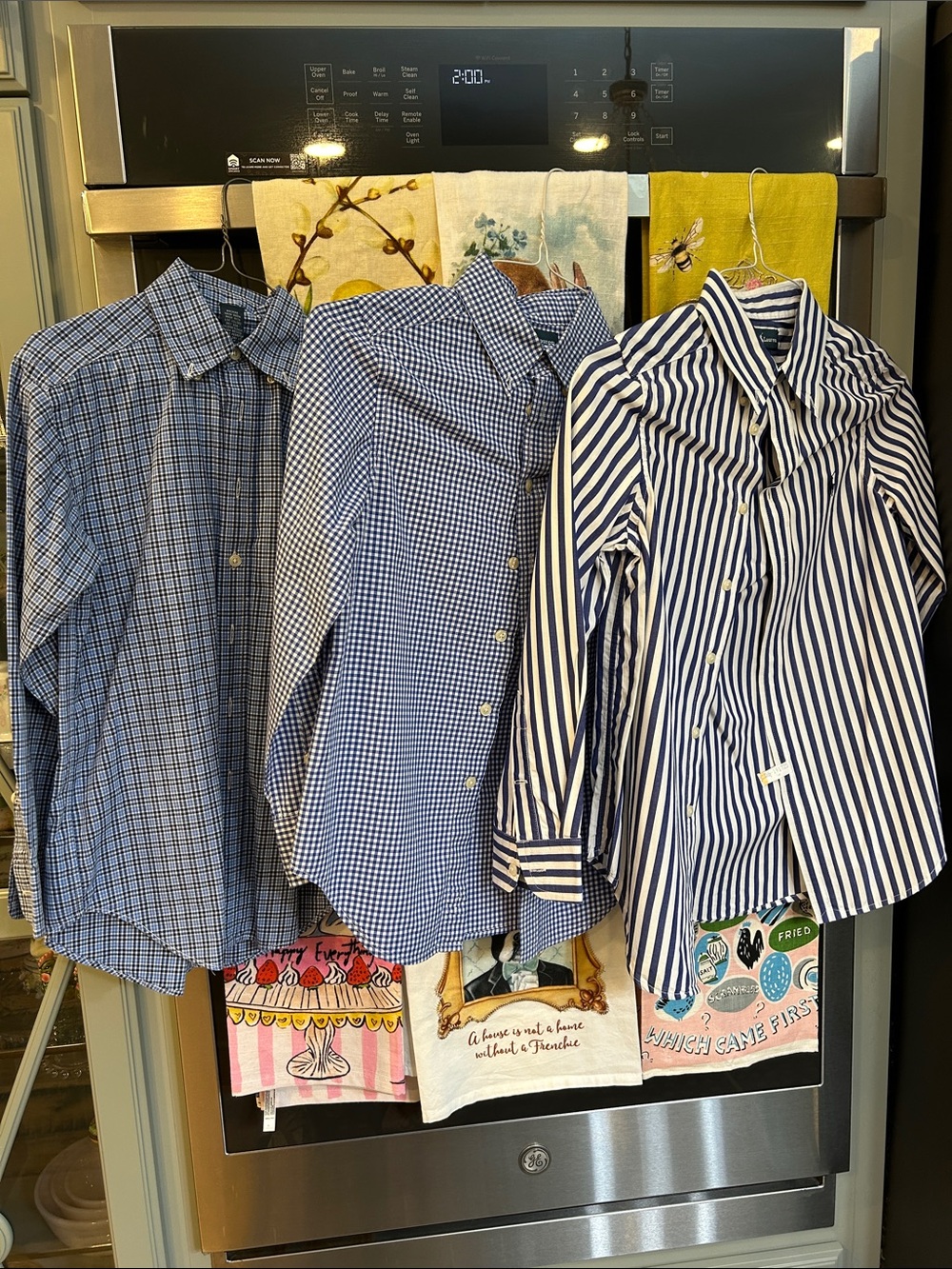 Lot of 3 Polo Ralph Lauren Blue Boys Cotton Button-Down Shirts 8